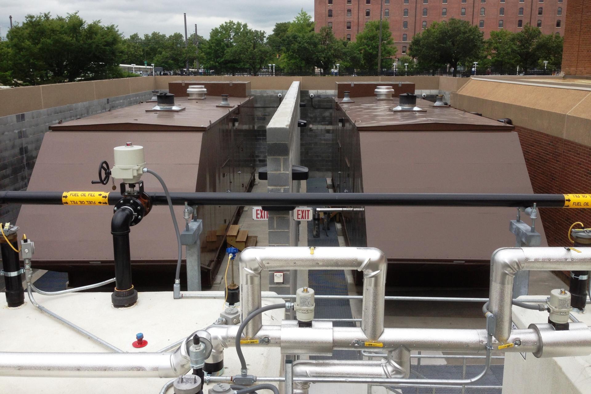 The redundant generator plant is compartmentalized for enhanced resiliency 